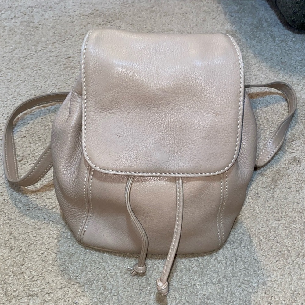 Vintage Coach Backpack Purse Tan